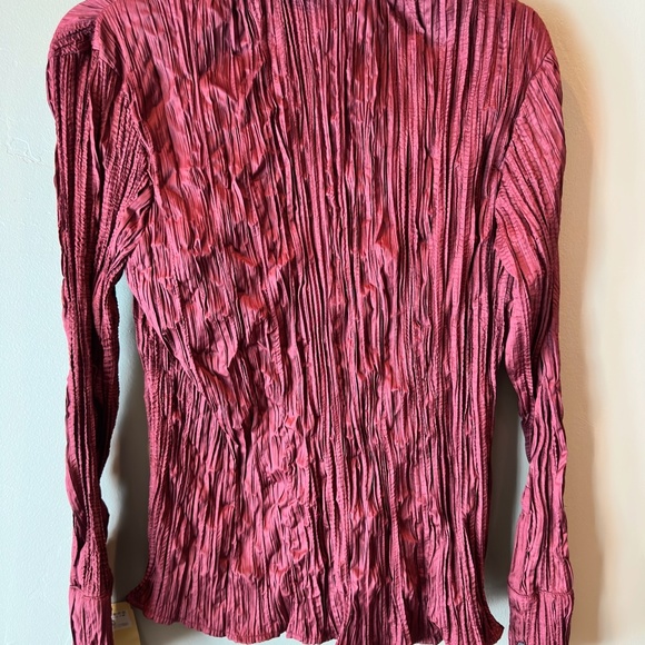 Vintage Lili Bleu Wrinkle Button Down Blouse - Picture 2 of 3